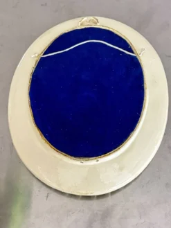 Miroir en céramique florale espagnole de Manises, Espagne, vers les années 1970.