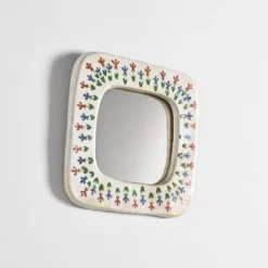 Miroir en céramique, Les Quatre Potiers, France circa 1965