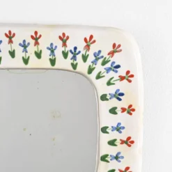 Miroir en céramique, Les Quatre Potiers, France circa 1965