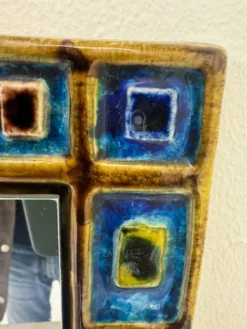 Miroir en céramique mid century