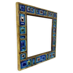 Miroir en céramique mid century