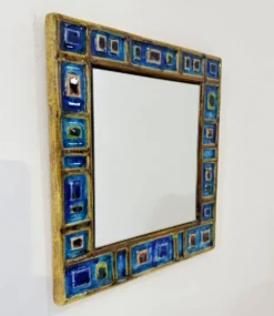 Miroir en céramique mid century