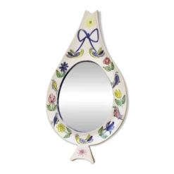 Miroir en céramique par Jean de Lespinasse