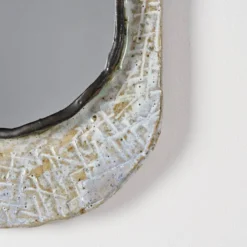 Miroir en céramique par Jean-Pierre Viot, France, vers 1970