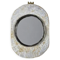 Miroir en céramique par Jean-Pierre Viot, France, vers 1970