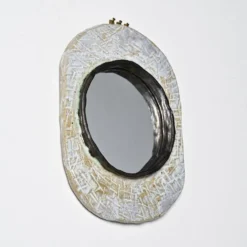 Miroir en céramique par Jean-Pierre Viot, France, vers 1970