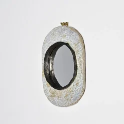 Miroir en céramique par Jean-Pierre Viot, France, vers 1970