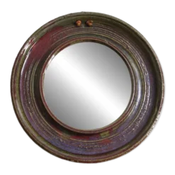 Miroir en céramique vert