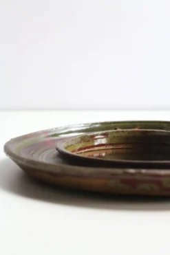 Miroir en céramique vert