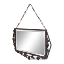 Miroir en fer Art Déco français, années 1930