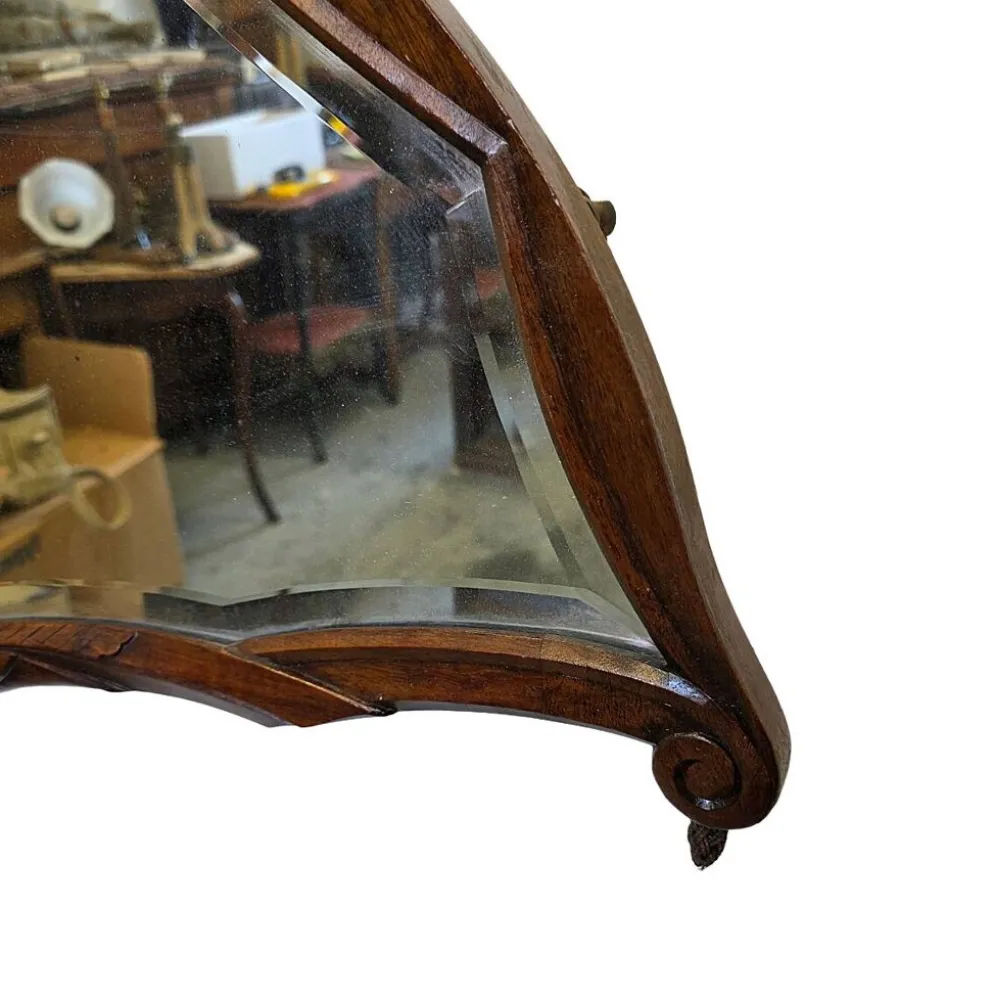 Miroir en forme d'éventail Art Déco français, années 1920