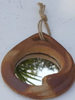 Miroir en grès années 70 12x14cm