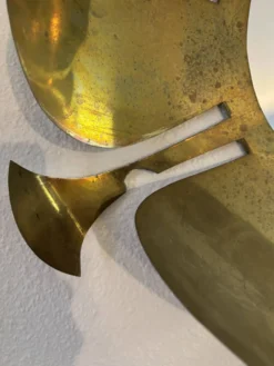 Miroir en laiton doré, 1970