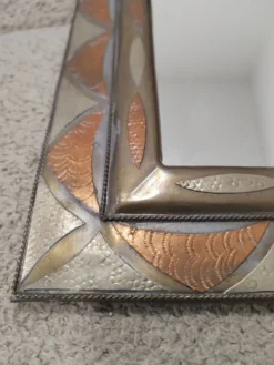Miroir en laiton et cuivre