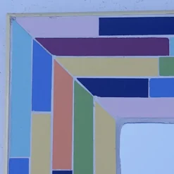 Miroir en marquèterie carrelage - 32x33cm