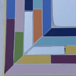 Miroir en marquèterie carrelage - 32x33cm