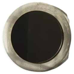 Miroir en métal blanc et laiton du milieu du siècle de Vereinigte Münchner Werkstätten, années 1950