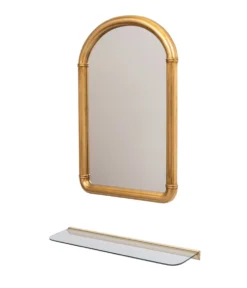 Miroir en or et console Hollywood Regency années 1970 Belgique