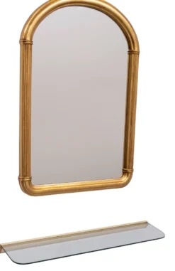 Miroir en or et console Hollywood Regency années 1970 Belgique