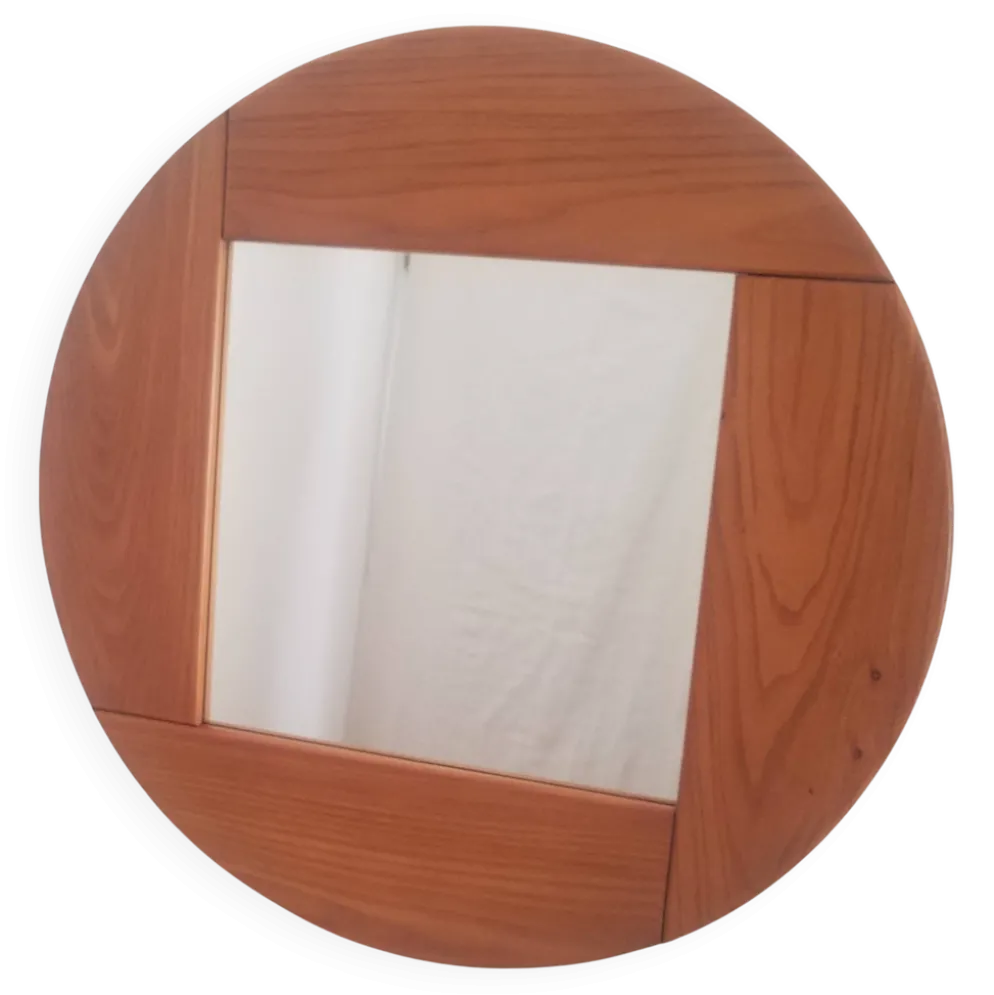 Miroir en orme massif