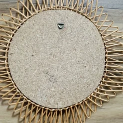 Miroir en osier vintage