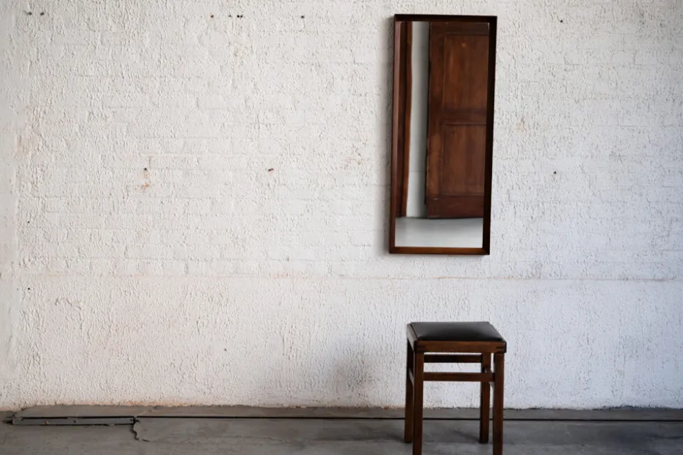 Miroir en palissandre, design danois
