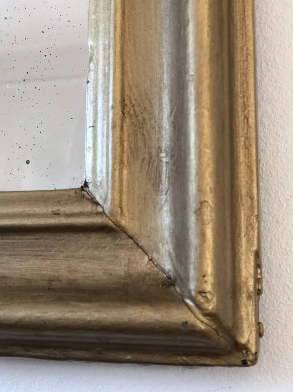Miroir en pied antique français Louis Philippe – doré, fin du 19e siècle