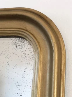 Miroir en pied antique français Louis Philippe – doré, fin du 19e siècle