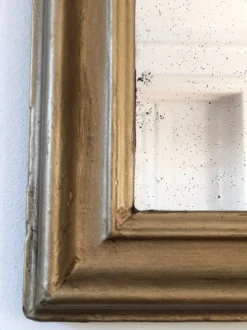 Miroir en pied antique français Louis Philippe – doré, fin du 19e siècle