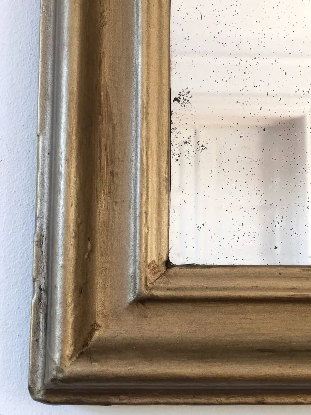 Miroir en pied antique français Louis Philippe – doré, fin du 19e siècle