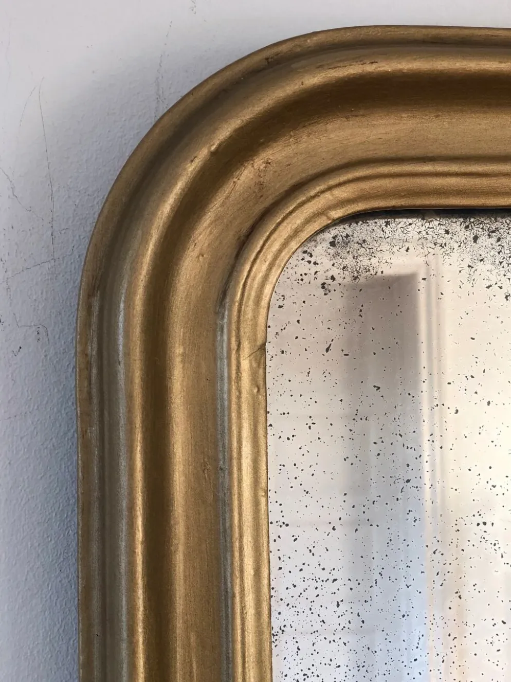 Miroir en pied antique français Louis Philippe – doré, fin du 19e siècle