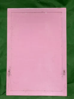 Miroir en pierre de corail rouge pavé par Maitland Smith dans les années 1970 75x110cm