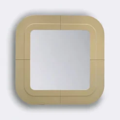 Miroir en plastique beige par Kartell, design Anna Castelli, Italie, années 1960
