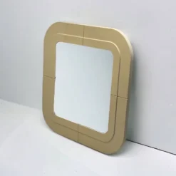Miroir en plastique beige par Kartell, design Anna Castelli, Italie, années 1960