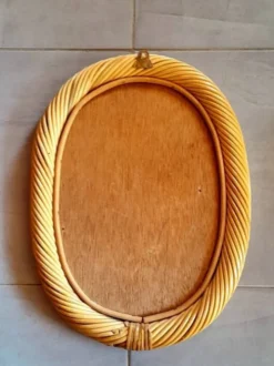 Miroir en rotin