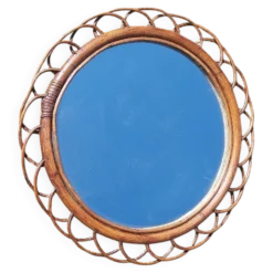 Miroir en rotin