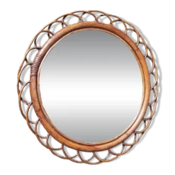 Miroir en rotin