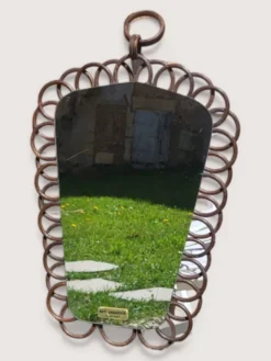 Miroir en rotin vintage