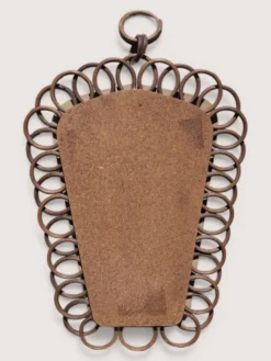 Miroir en rotin vintage