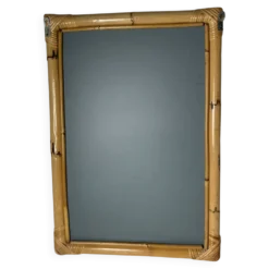 Miroir en rotin vintage