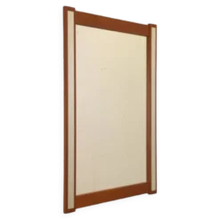 Miroir en teck avec accents argentés