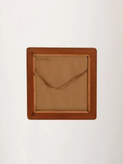Miroir en teck carré scandinave des années 1960-70