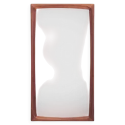 Miroir en teck danois avec cadre fraisée
