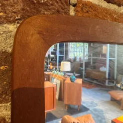 Miroir en teck de forme irrégulière, années 1960