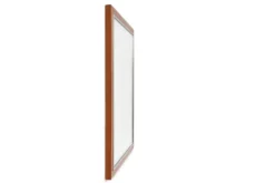 Miroir en teck du milieu du siècle avec étagère attribué à De Coene, Belgique, années 1960.