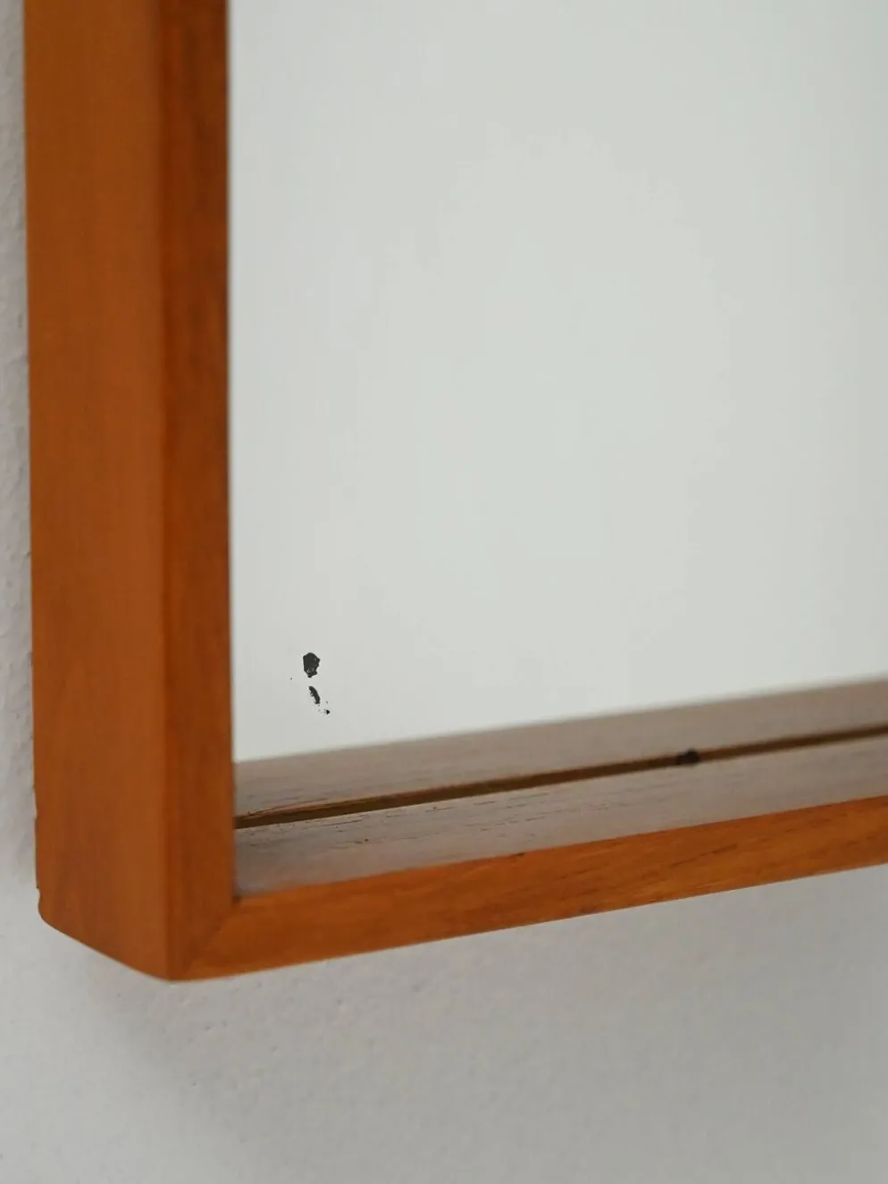 Miroir en teck suédois des années 1950-60