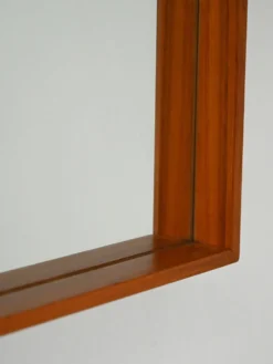 Miroir en teck suédois des années 1950-60