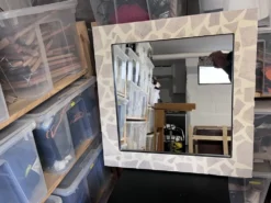 Miroir en travertin - fait main
