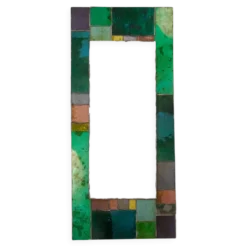 Miroir en verre de couleurs travail français, années 1960