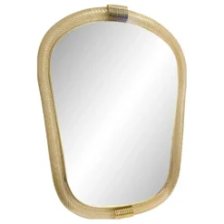 Miroir en verre de Murano de style vénitien avec cadre en torciglione torsadé